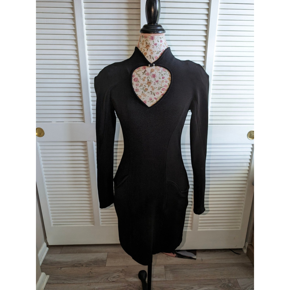 Vintage Lillie Rubin heart bodycon dress